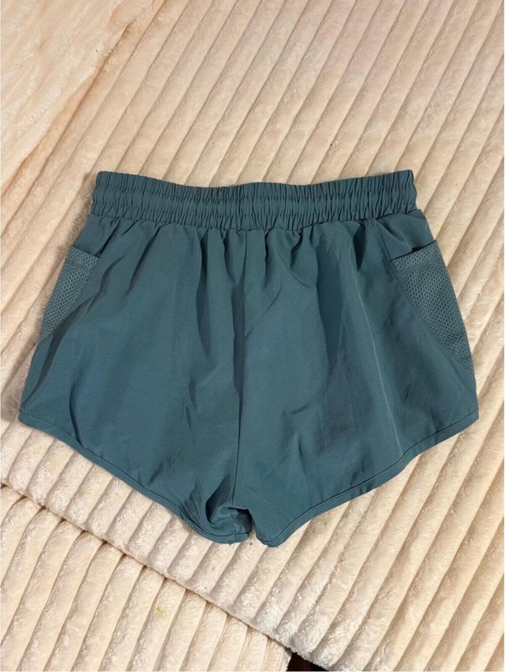Women’s Athletic Shorts - Teal Running Shorts - Small